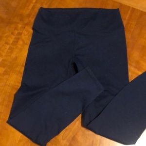Fabletics High Waisted PowerHold 7/8 Navy Blue